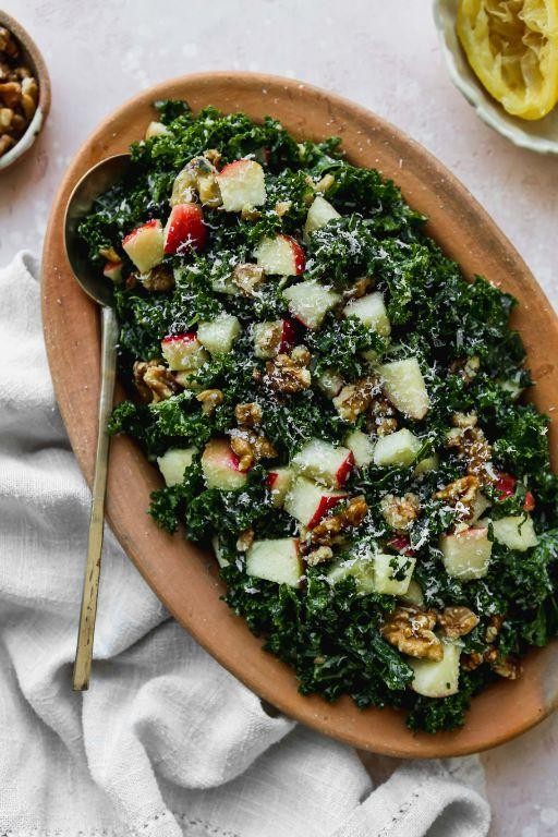 Kale and Apple Salad with Walnuts