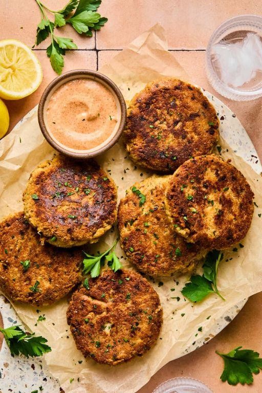 Keta Salmon Cakes with Remoulade Sauce