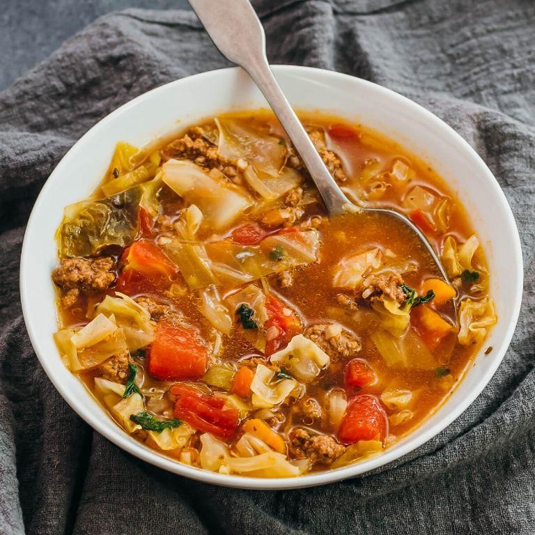 Keto Beef and Cabbage Soup