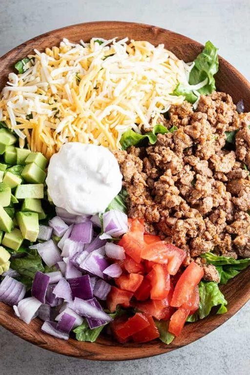 Keto Ground Turkey Taco Salad