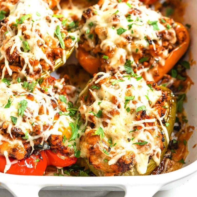 Keto Ground Turkey and Cheese Stuffed Jalapeños
