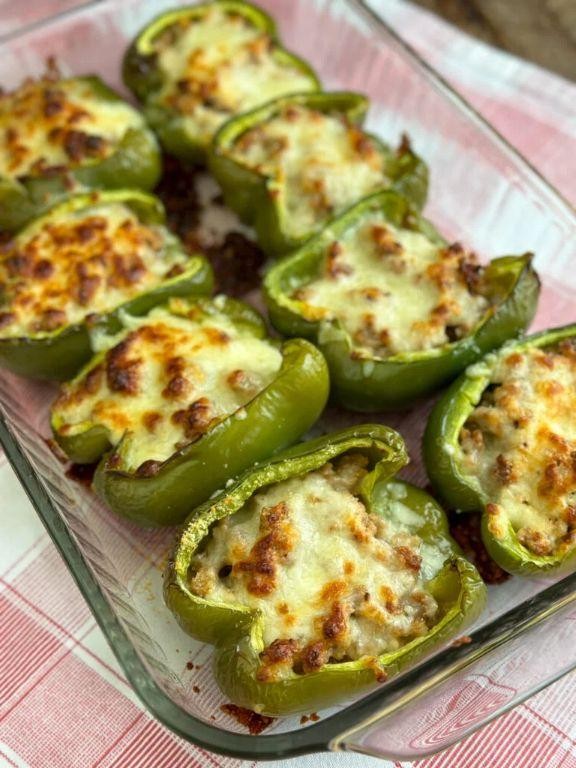 Keto Kielbasa Stuffed Peppers