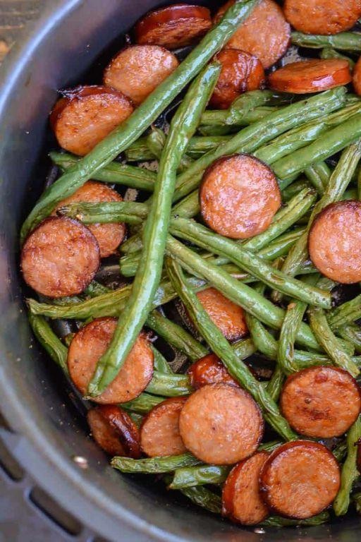 Keto Kielbasa with Garlic Green Beans