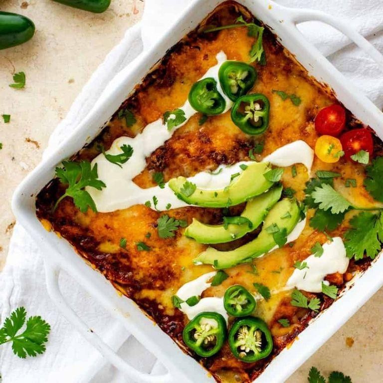 Keto-Friendly Chicken Enchilada Casserole