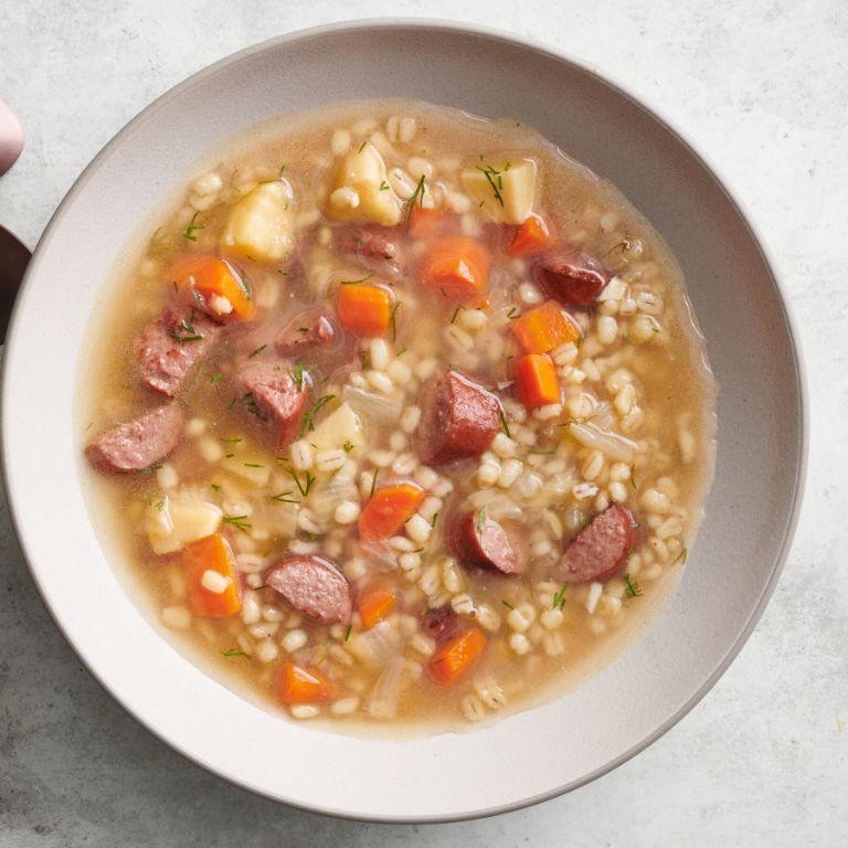 Kielbasa and Barley Soup