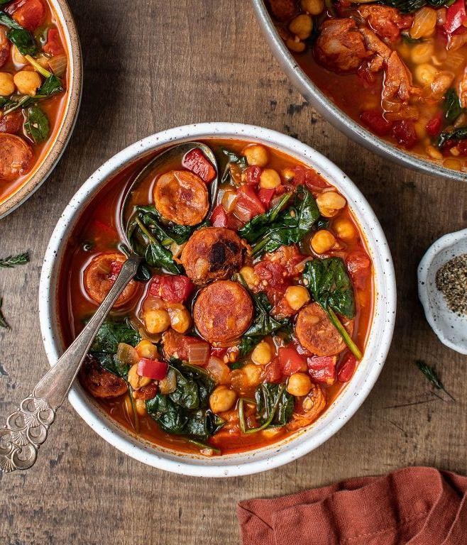 Kielbasa and Chickpea Soup