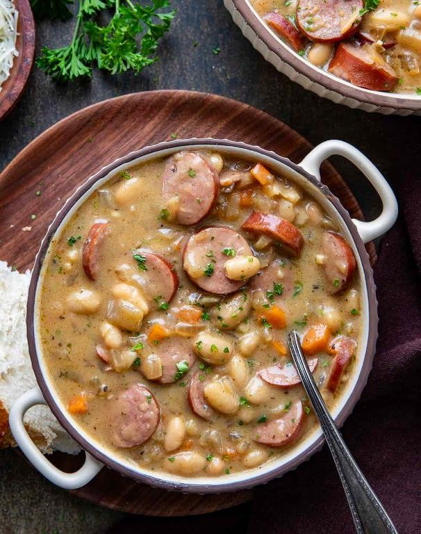 Kielbasa and White Bean Soup
