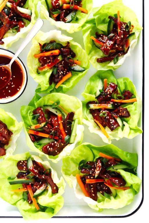 Korean Gochujang Chicken Lettuce Wraps