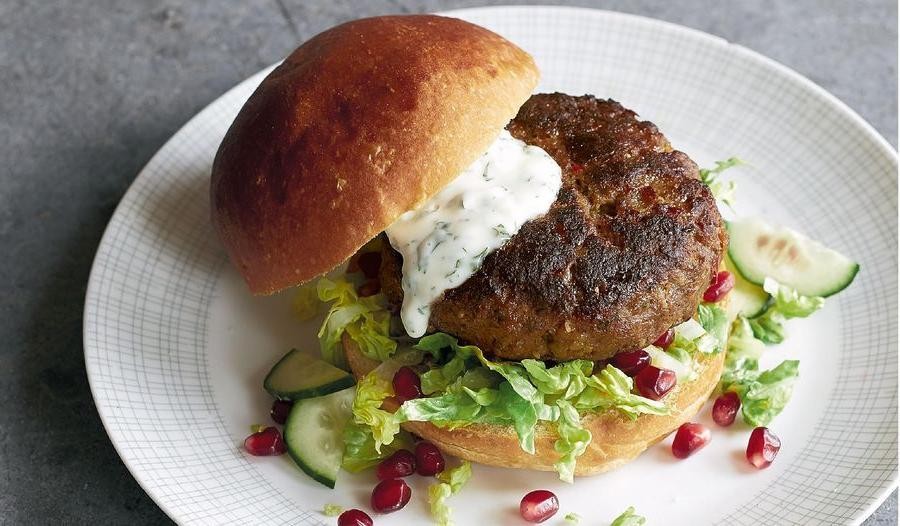 Lamb Burgers with Mint Aioli