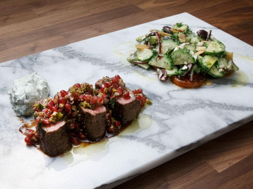 Lamb Loin with Pomegranate Glaze