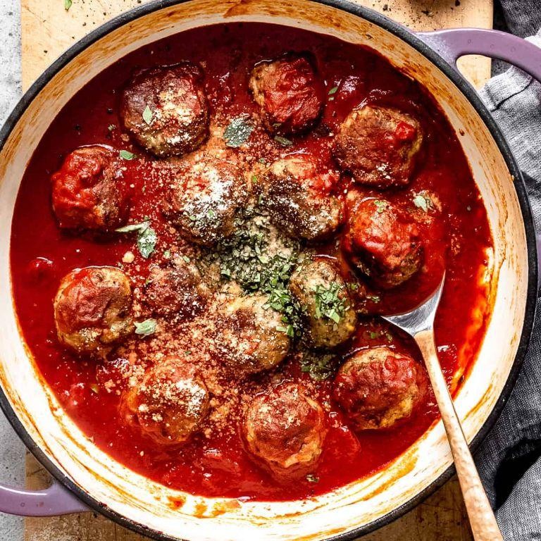 Lamb Meatballs in Tomato Basil Sauce