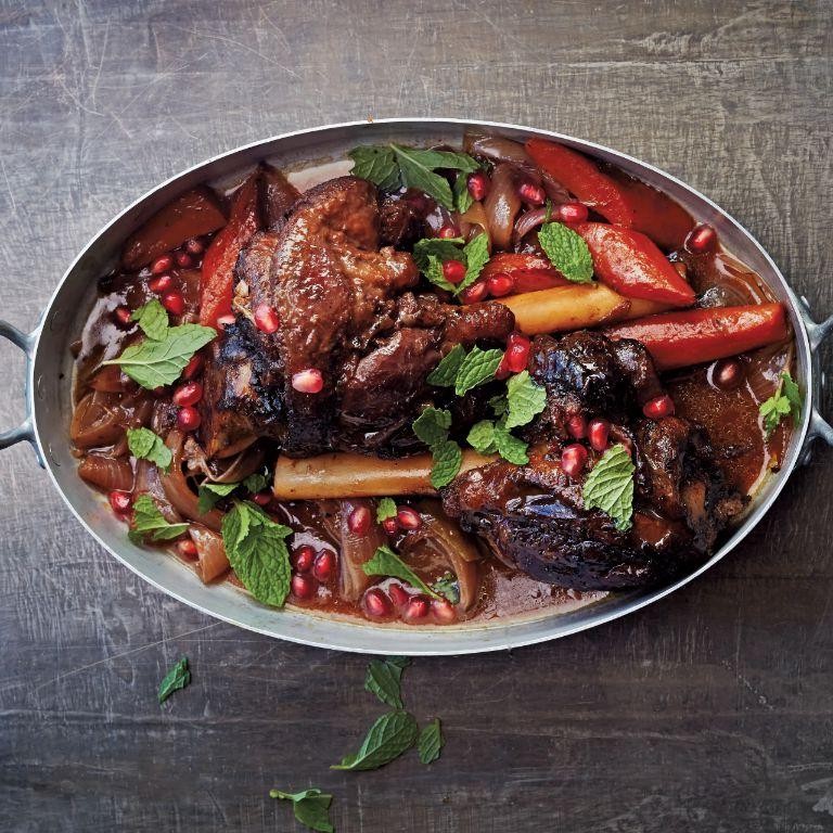 Lamb Shank with Pomegranate Molasses Glaze