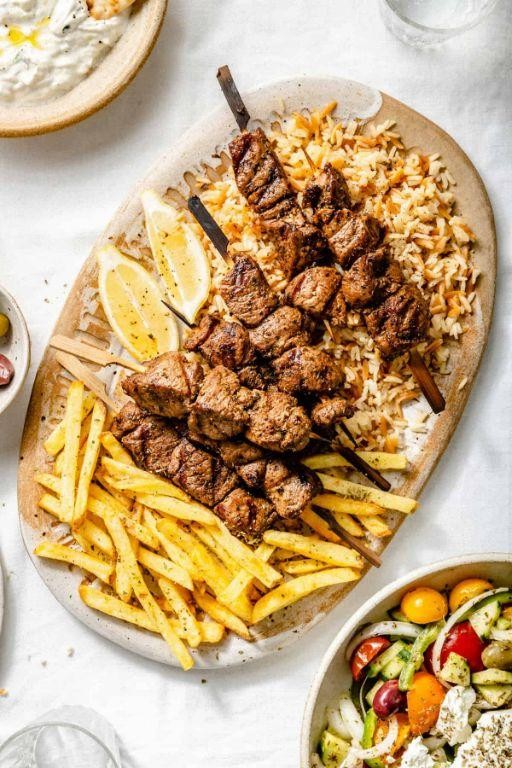 Lamb Souvlaki with Tzatziki