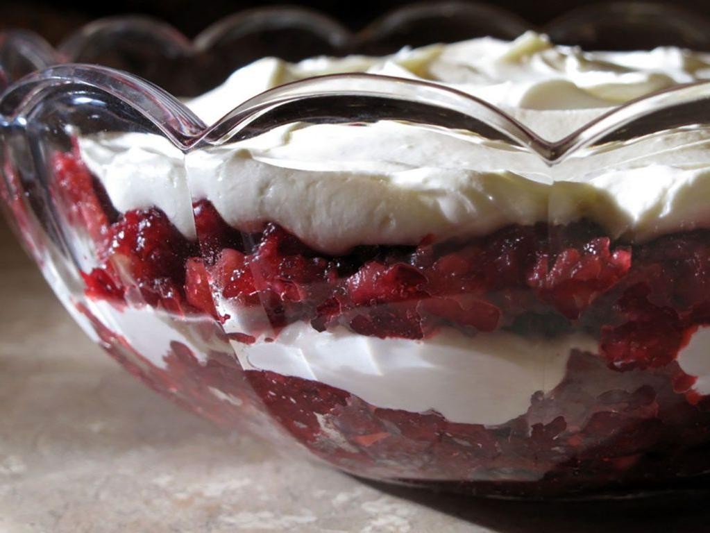 Layered Cranberry Jello Salad