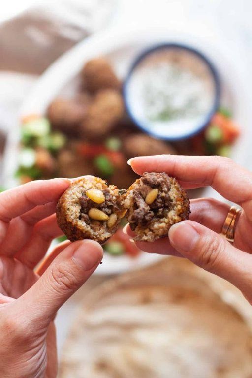 Lebanese Lamb Kibbeh with Pine Nuts