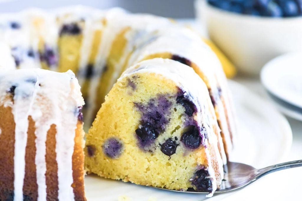 Lemon Blueberry Bundt Cake with Glaze