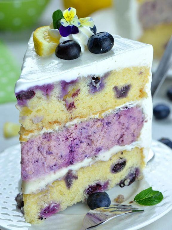 Lemon Blueberry Cheesecake Cake