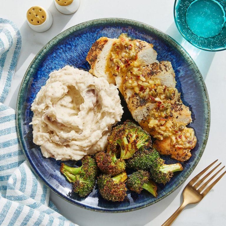 Lemon Butter Chicken with Roasted Broccoli