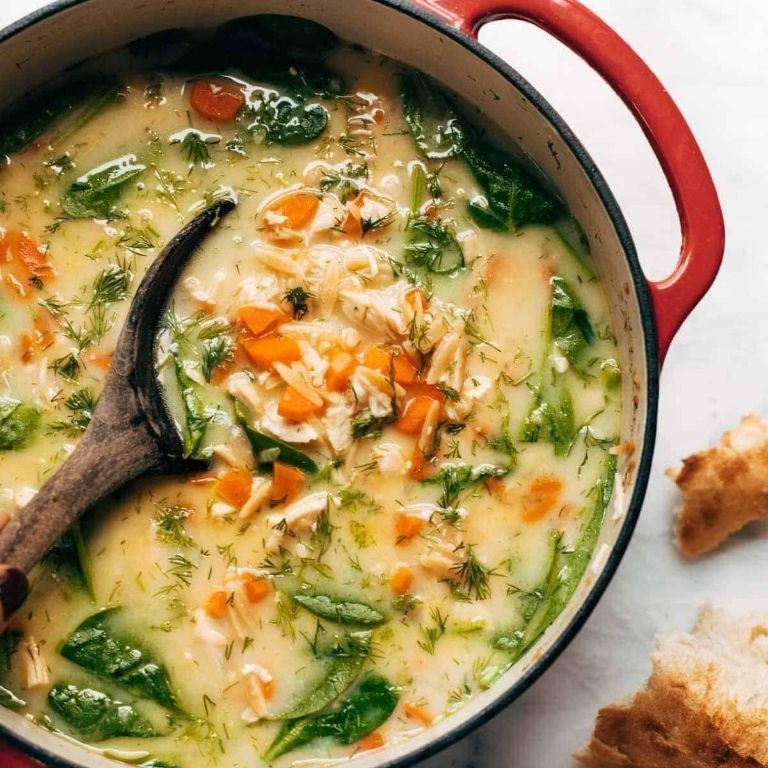 Lemon Chicken Orzo Soup