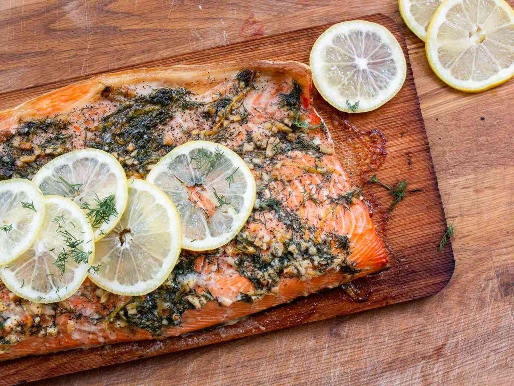 Lemon Dill Cedar Plank Salmon