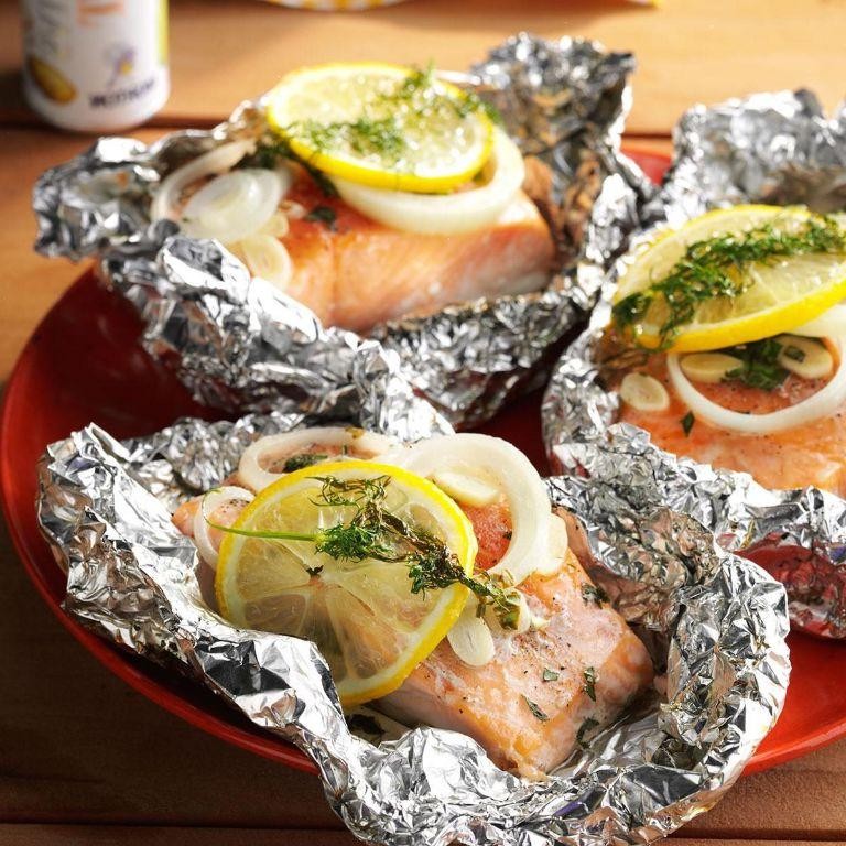 Lemon Dill Keta Salmon Foil Packets