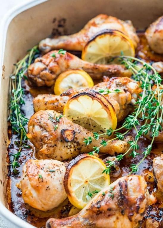 Lemon Garlic Baked Chicken Leg Quarters