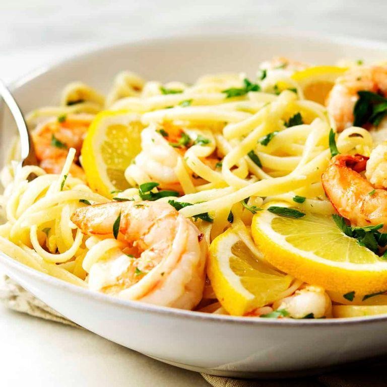 Lemon Garlic Shrimp Cavatelli
