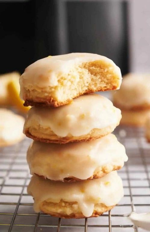Lemon Glazed Air Fryer Cookies