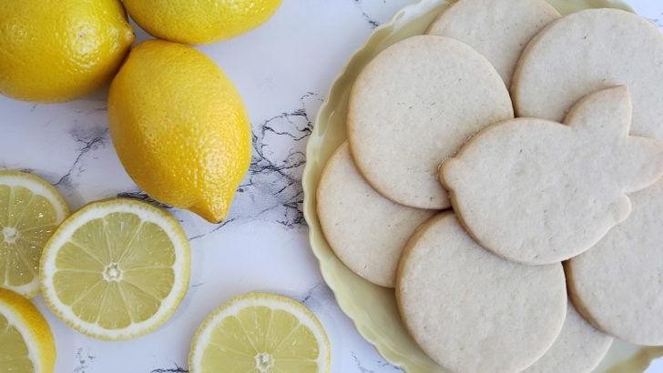 Lemon Glazed Cut Out Sugar Cookies