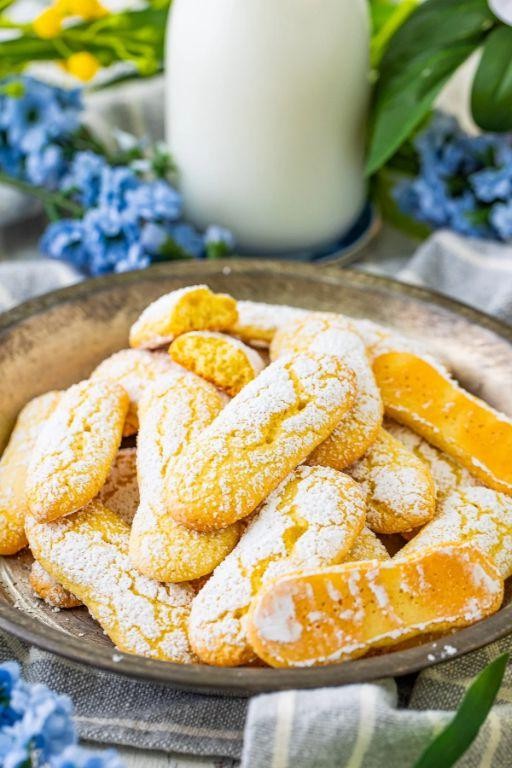Lemon Glazed Ladyfinger Cookies