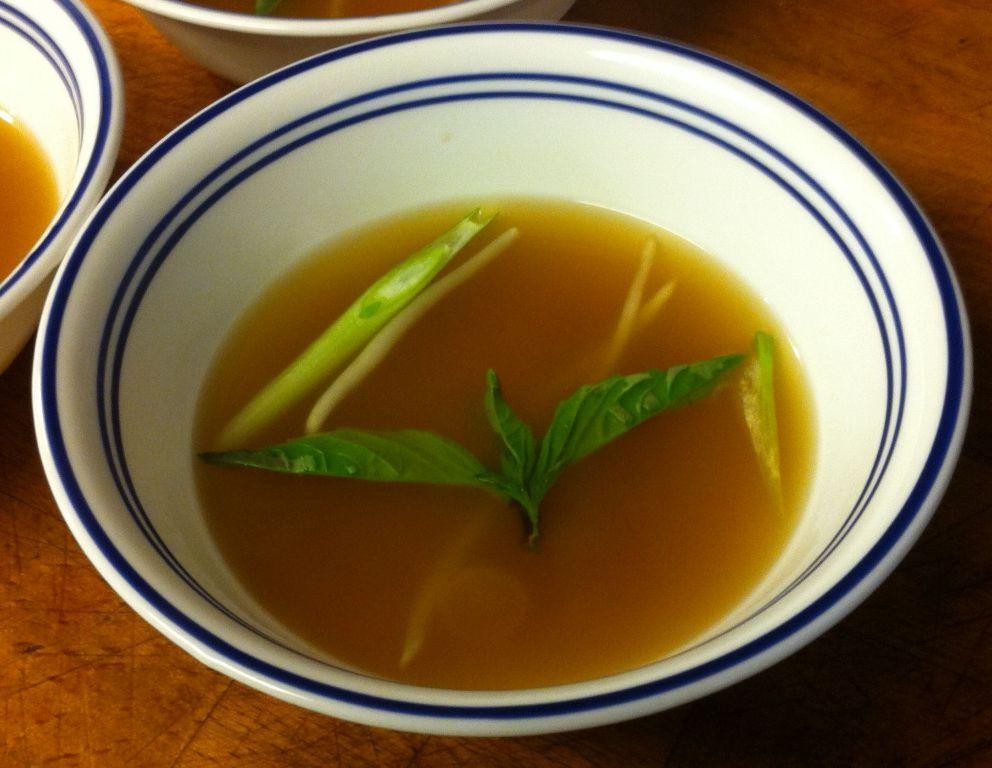Lemon Grass Infused Clear Soup