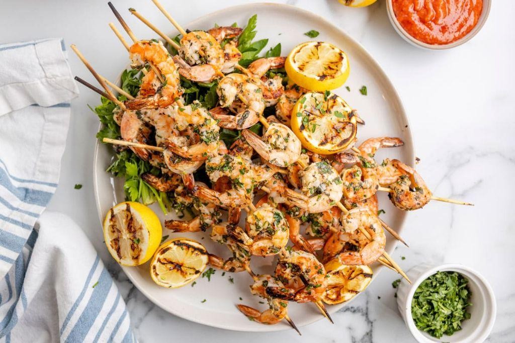 Lemon Herb Grilled Shrimp and Tilapia