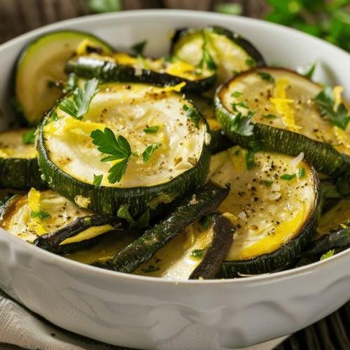 Lemon Herb Roasted Zucchini and Yellow Squash