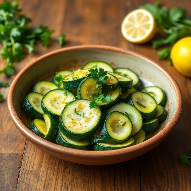 Lemon Herb Steamed Zucchini
