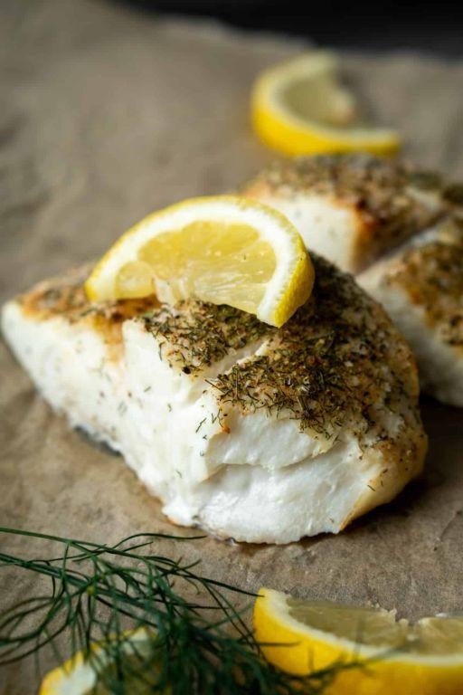 Lemon Pepper Air Fryer Halibut Fillets