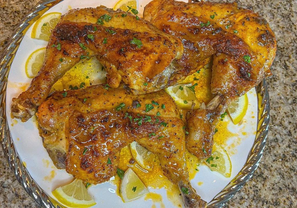 Lemon Pepper Baked Chicken Leg Quarters