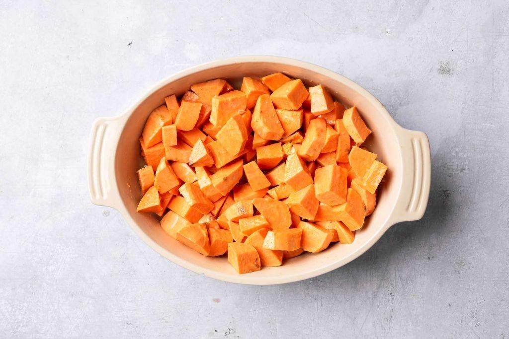 Lemon Pepper Diced Sweet Potatoes