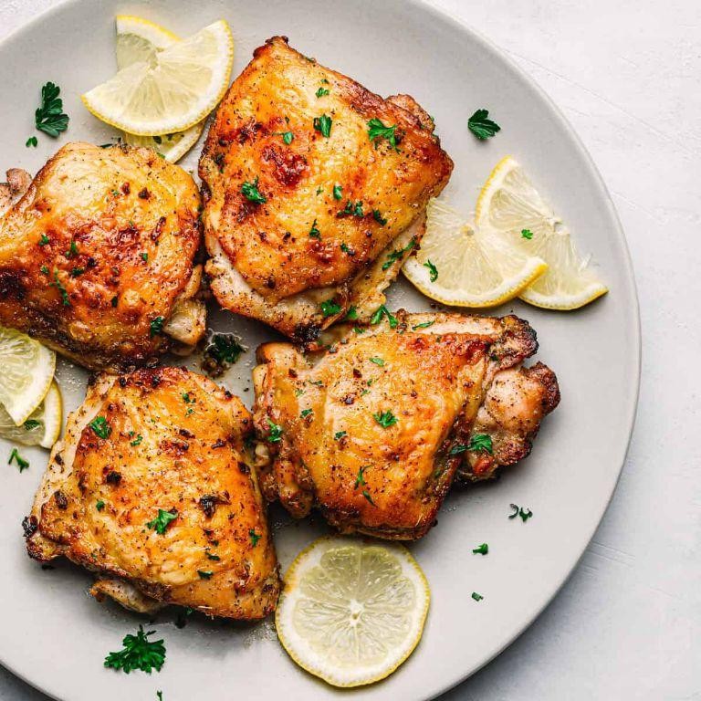 Lemon Pepper Fried Chicken Thighs