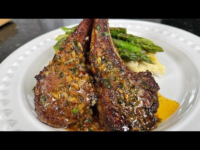 Lemon Pepper Lamb Chops with Garlic Butter