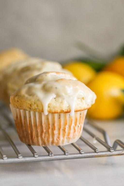 Lemon Poppy Seed Muffins with Glaze