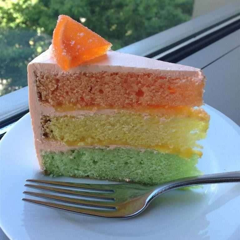 Lemon Rainbow Layer Cake