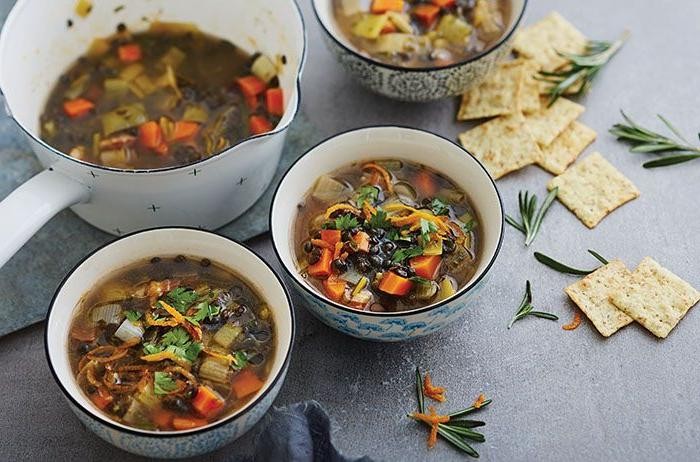 Lentil Soup with Guanciale and Rosemary