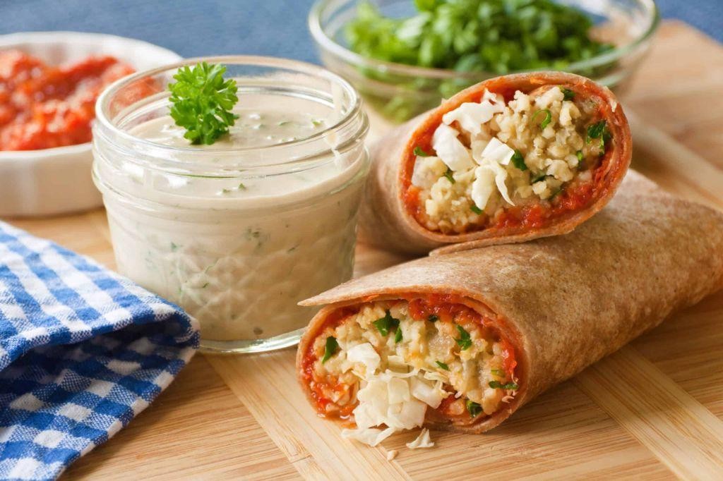 Lentil and Roasted Red Pepper Wrap