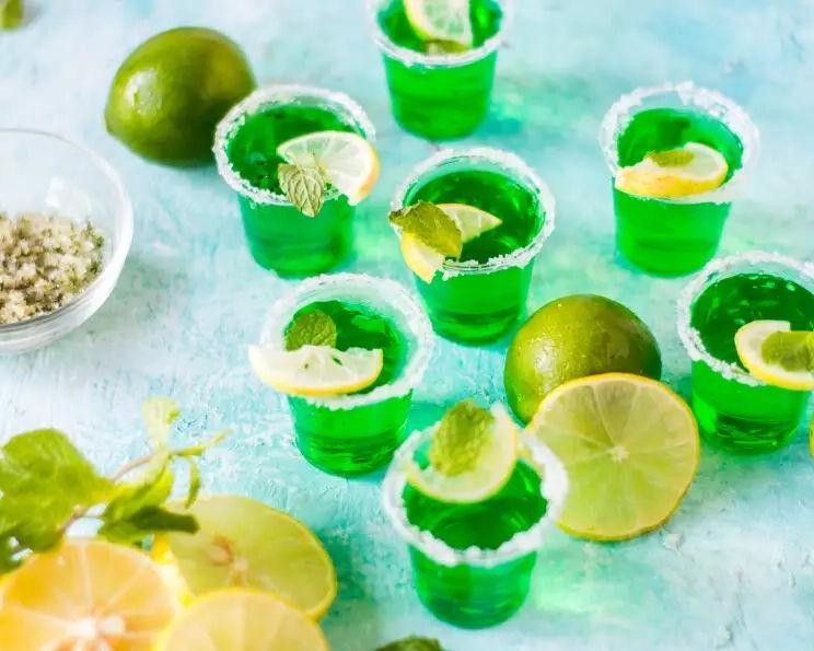 Lime Mojito Jello Shooters