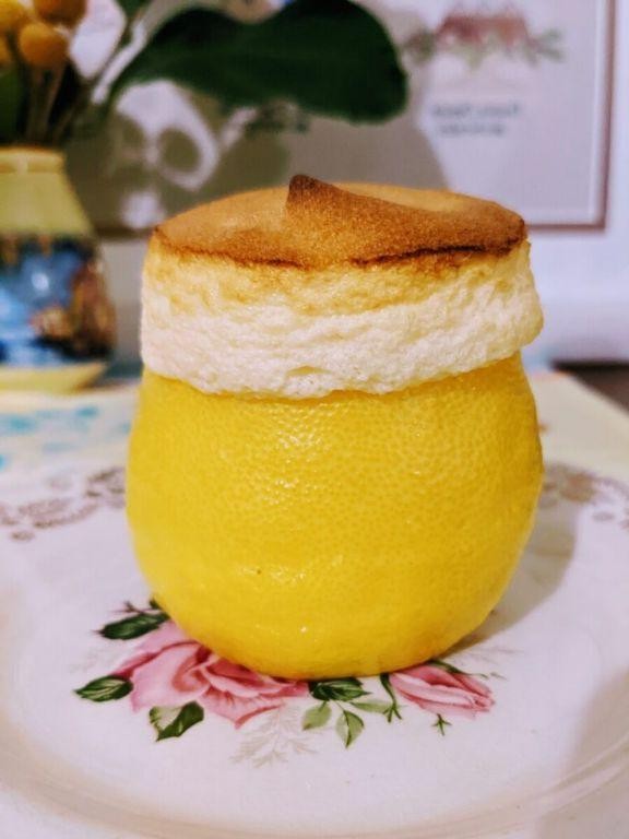 Limoncello Lemon Soufflé with a Dusting of Sugar