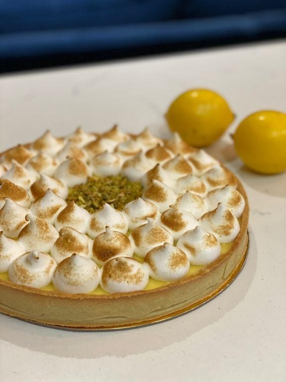Limoncello Lemon Tartlets with a Pistachio Crust