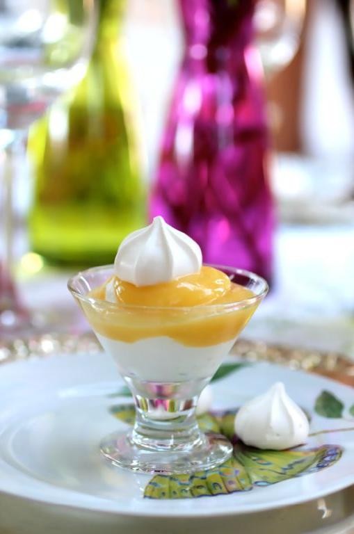 Limoncello Parfait with Whipped Cream and Lemon Curd