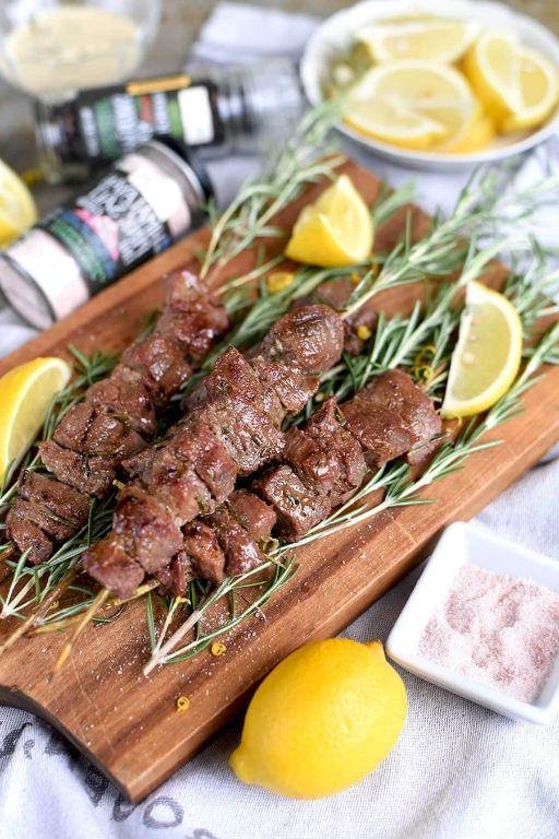 Llama Kebabs with Garlic and Rosemary