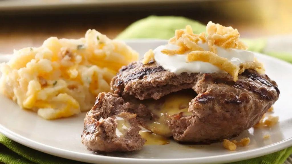 Loaded Mashed Potato Hamburger Patty