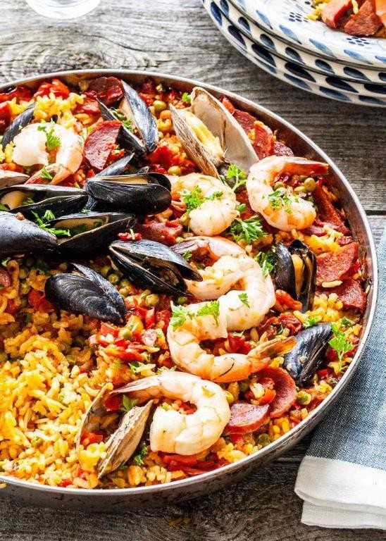 Lobster Paella with Saffron Rice